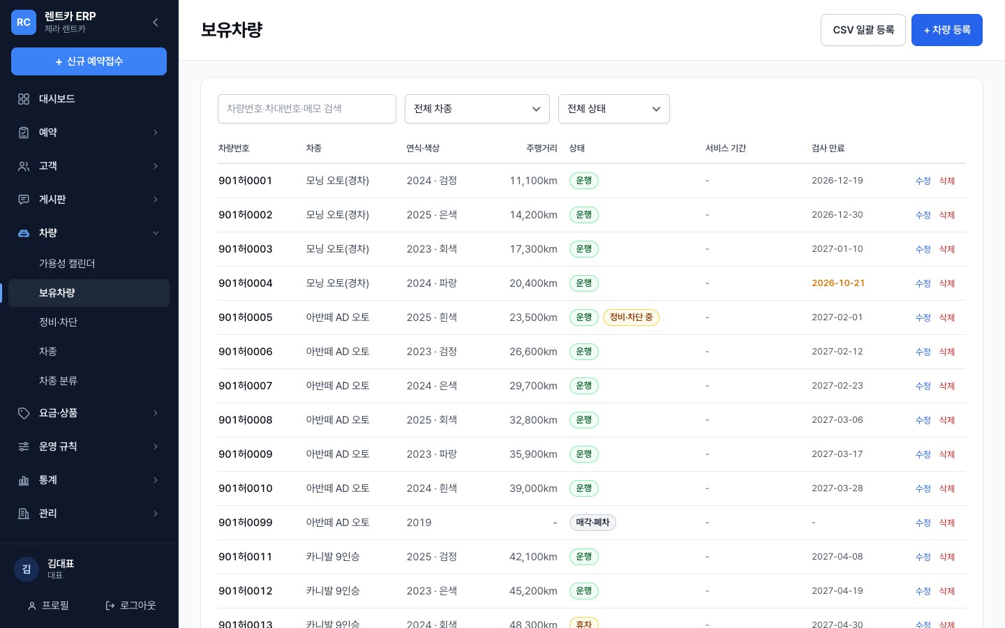 렌터카 비즈니스 성장의 든든한 파트너